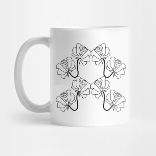 Pattern of rose Mug